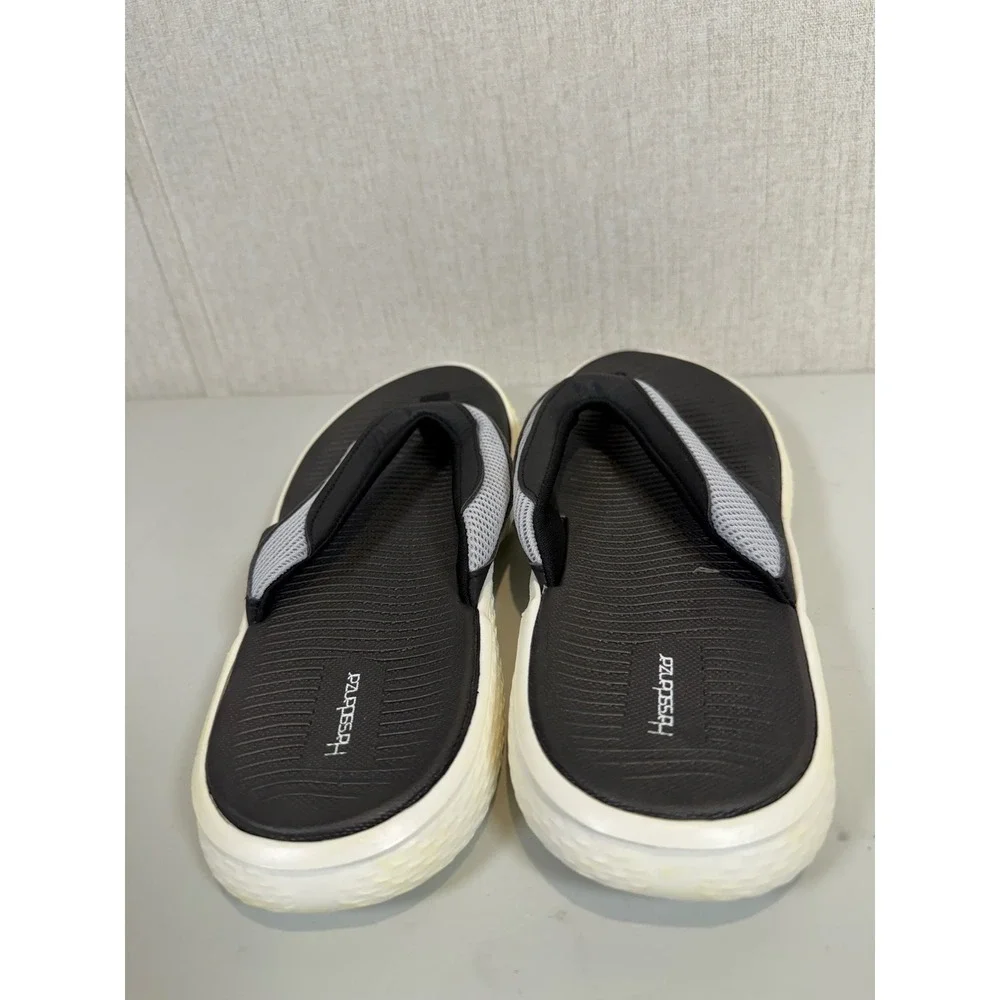Harssdanzar men flip flop breathable mesh straps, and lightweight EVA soles sz 9
